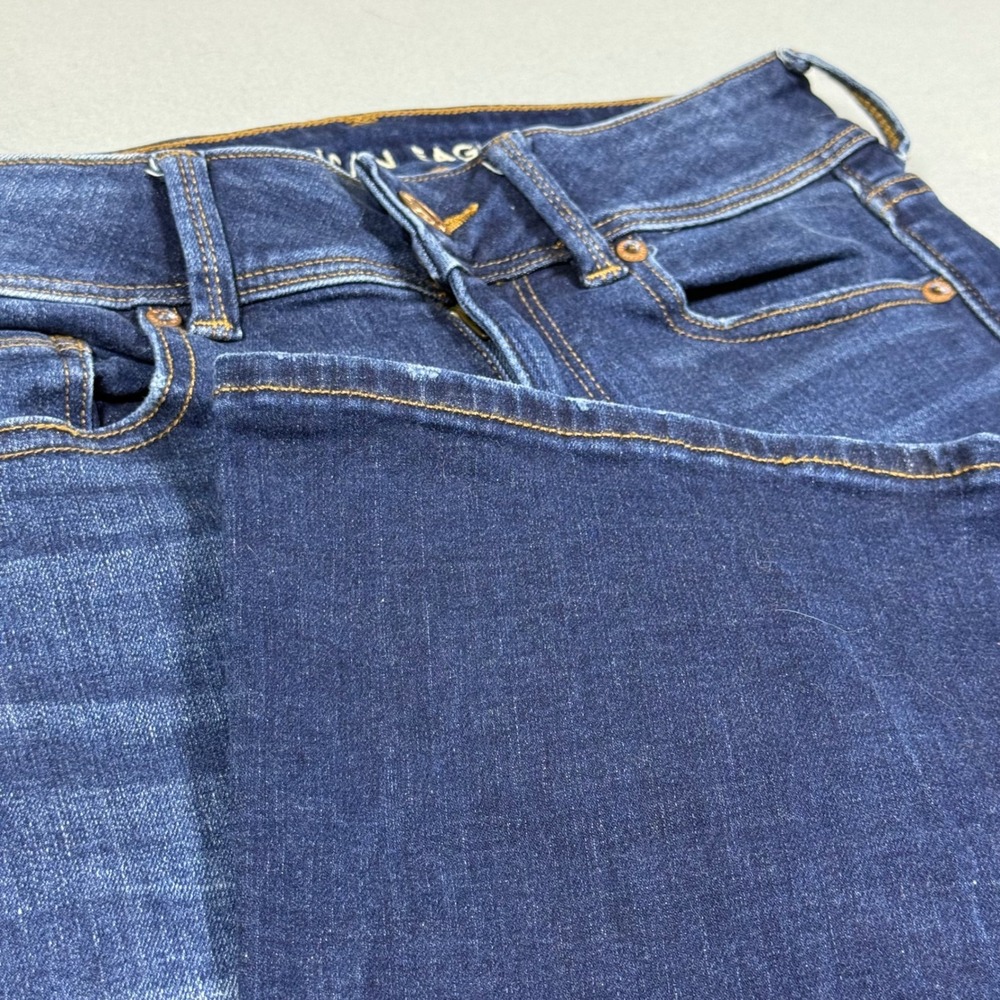 American Eagle Super Stretch Kick Flare Dark Wash Denim Jeans Womens 6 Short